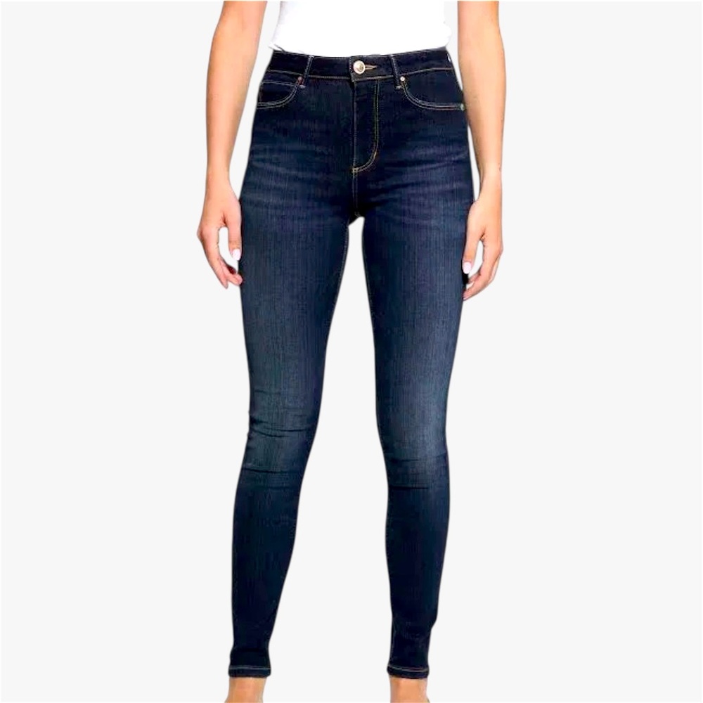 NWT - Guess 1981 High Waisted Original Design Denim Blue Skinny Jeans